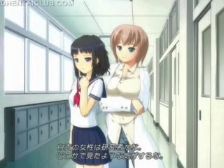 Hentai enchantress em escola uniforme masturbação cona